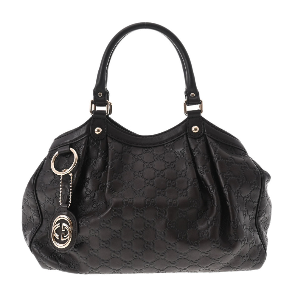 Gucci Guccisima Sookie Brown Gold Hardware Leather Women's Handbag